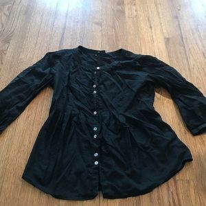 Black button down blouse